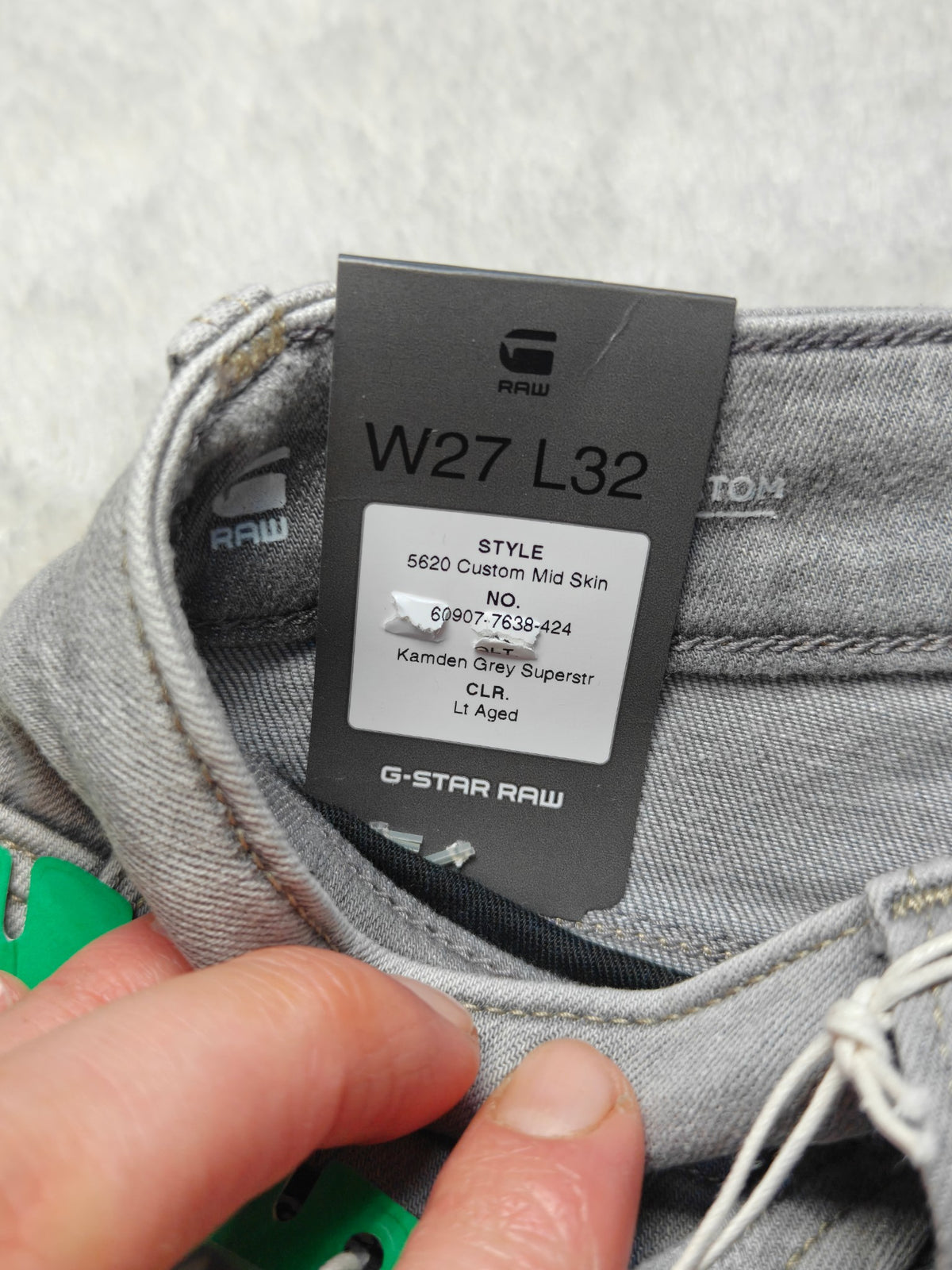 Women G-Star RAW 5620 custom Grey Skinny W27 L32 (EU 36 / S) Jeans