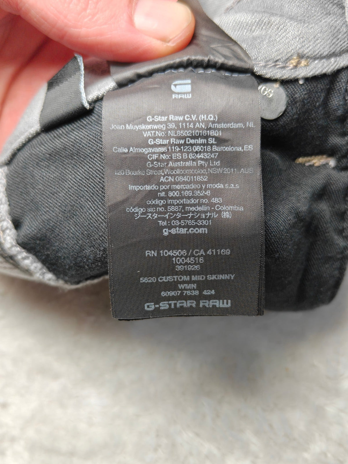 Women G-Star RAW 5620 custom Grey Skinny W27 L32 (EU 36 / S) Jeans