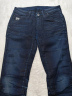 Women G-Star RAW 5620 Dark blue Slim tapered W25 L32 (EU 34 / XS) Y2K Jeans