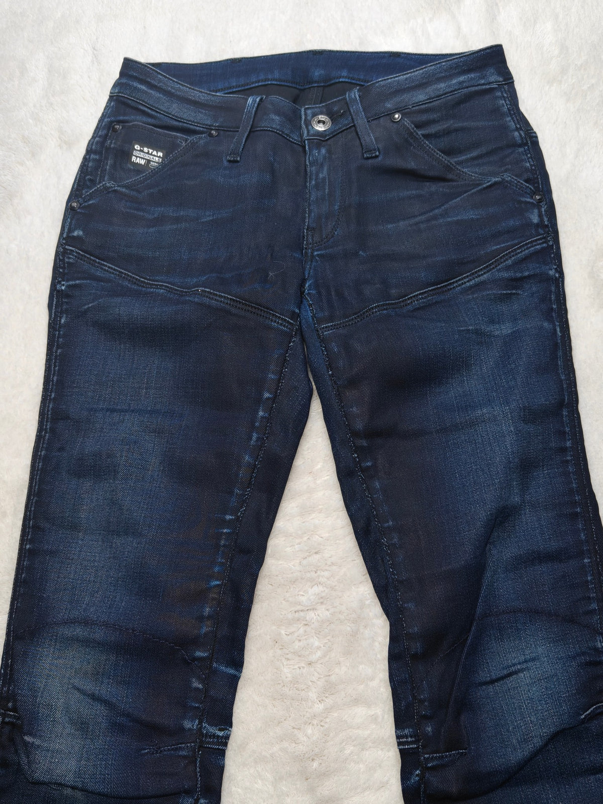 Women G-Star RAW 5620 Dark blue Slim tapered W25 L32 (EU 34 / XS) Y2K Jeans