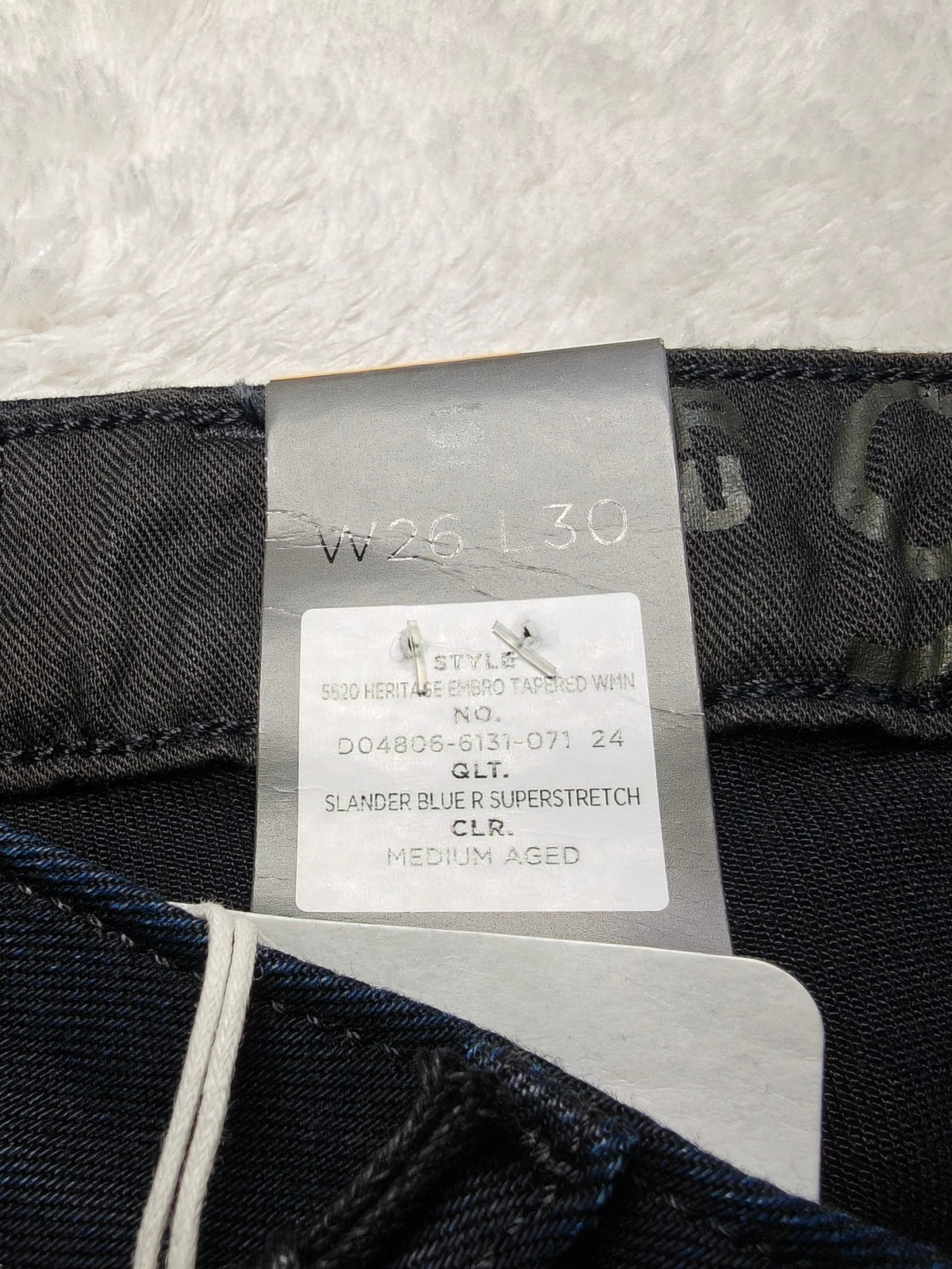 Women G-Star RAW 5620 heritage embro Dark blue Tapered W26 L30 (EU 36 / S) Jeans