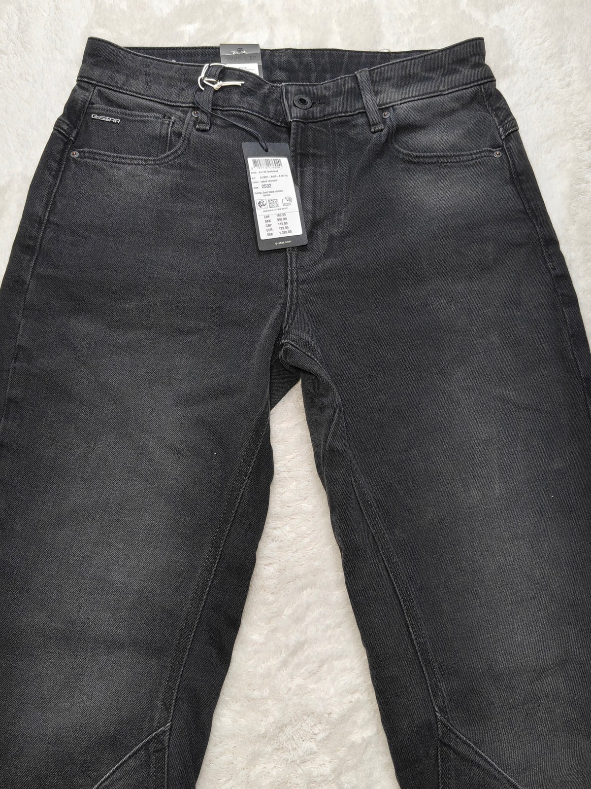 Women G-Star RAW Arc 3D Faded Charcoal Boyfriend W25 L32 (EU 34 / XS) Jeans