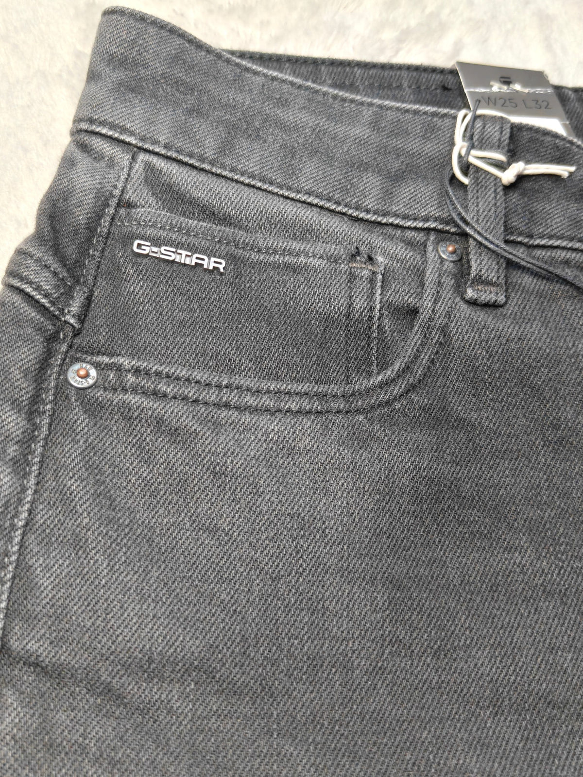 Women G-Star RAW Arc 3D Faded Charcoal Boyfriend W25 L32 (EU 34 / XS) Jeans
