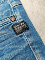 Women G-Star RAW Attacc Blue Straight W28 L30 (EU 38 / M) Y2K Jeans