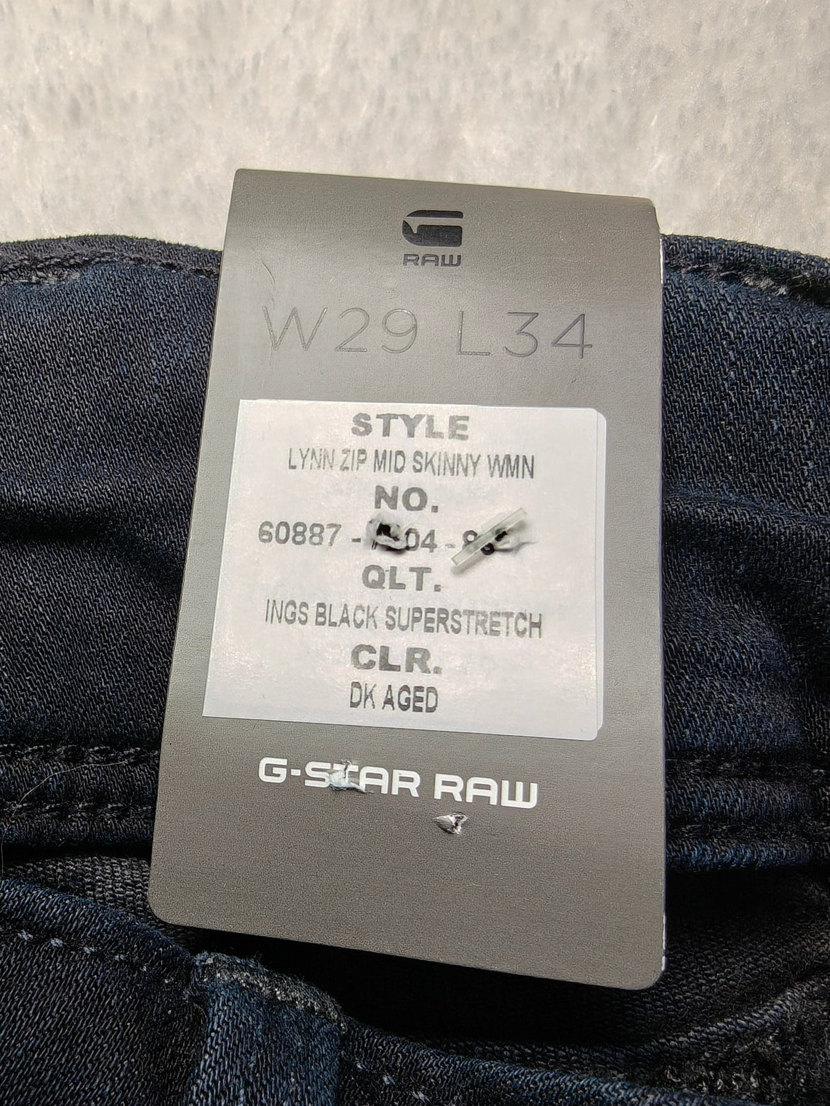 Women G-Star RAW Lynn Zip Dark blue Skinny W29 L34 (EU 38 / M) Jeans