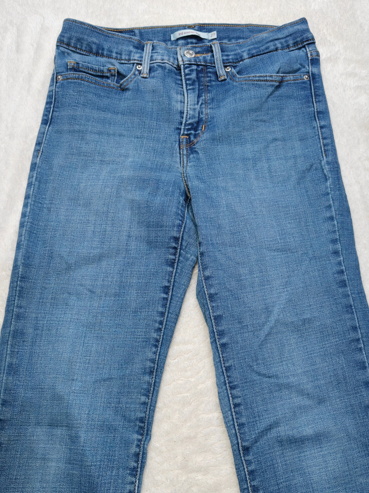Women Levi's 312 Shaping Slim High Rise Blue Slim W27 L32 (EU 36 / S) Y2K Jeans