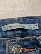 Women Levi's 312 Shaping Slim High Rise Blue Slim W27 L32 (EU 36 / S) Y2K Jeans