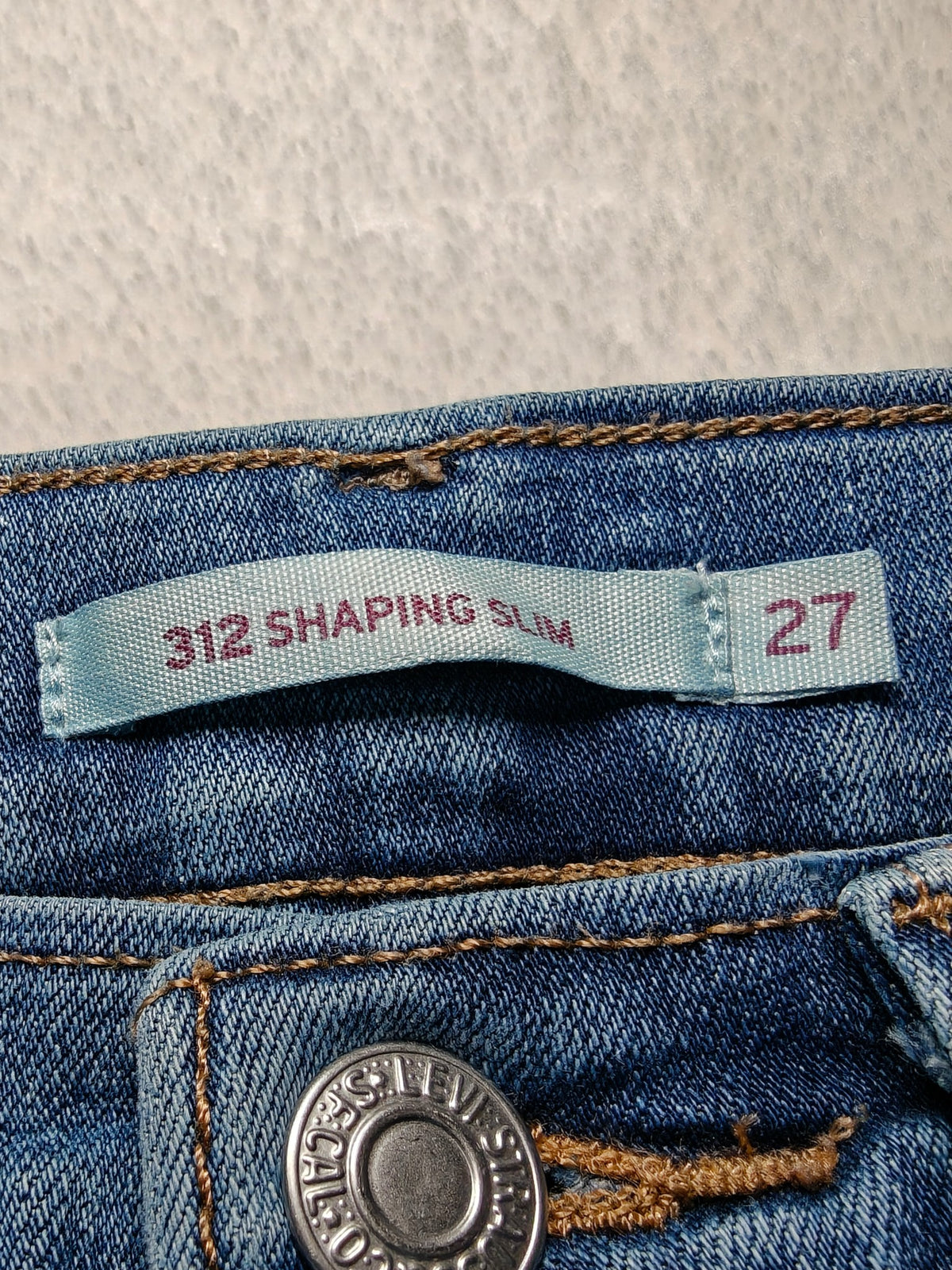 Women Levi's 312 Shaping Slim High Rise Blue Slim W27 L32 (EU 36 / S) Y2K Jeans