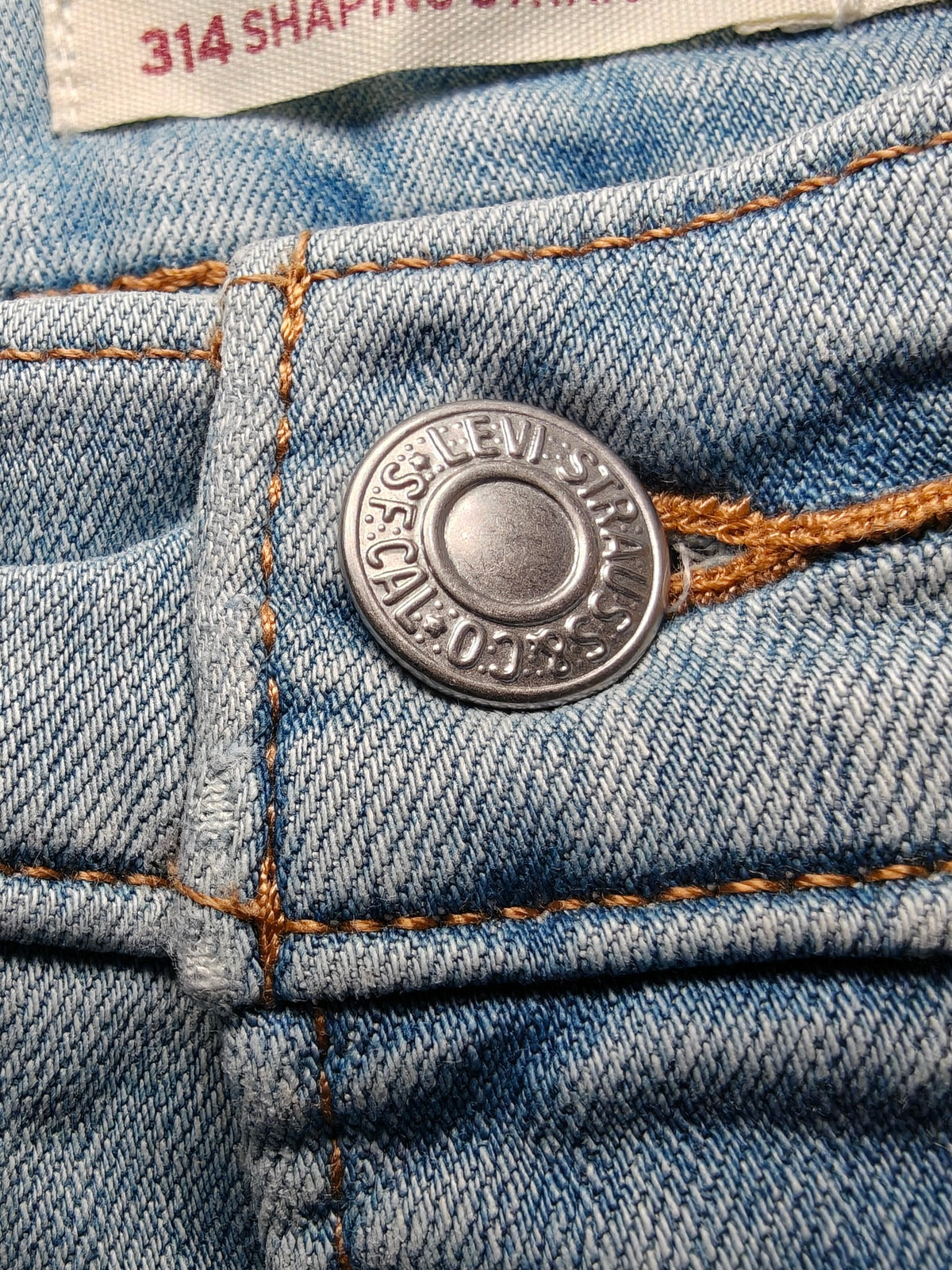 Women Levi's 314 Shaping Straight Light blue Straight W28 L30 (EU 38 / M) Y2K Jeans