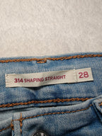 Women Levi's 314 Shaping Straight Light blue Straight W28 L30 (EU 38 / M) Y2K Jeans