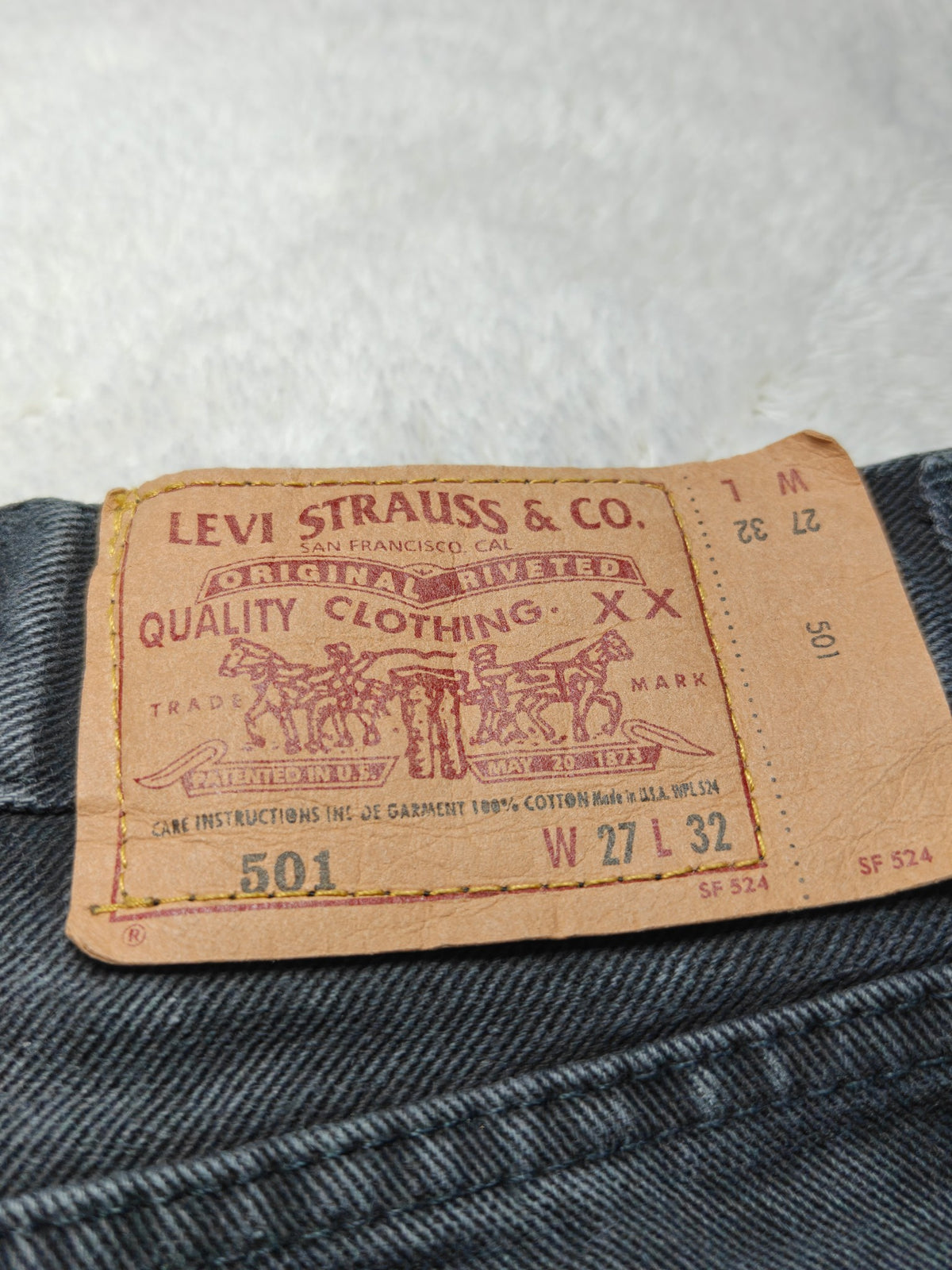 Women Levi's 501 vintage made in USA 1996 Black 5010165 Straight W27 L30 (EU 36 / S) Jeans
