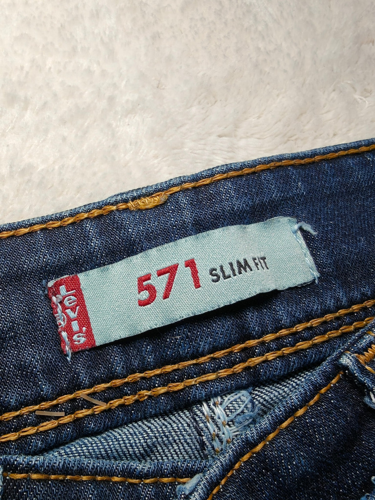 Women Levi's 571 Dark Blue 0025 Slim W27 L34 (EU 36 / S) Y2K Jeans
