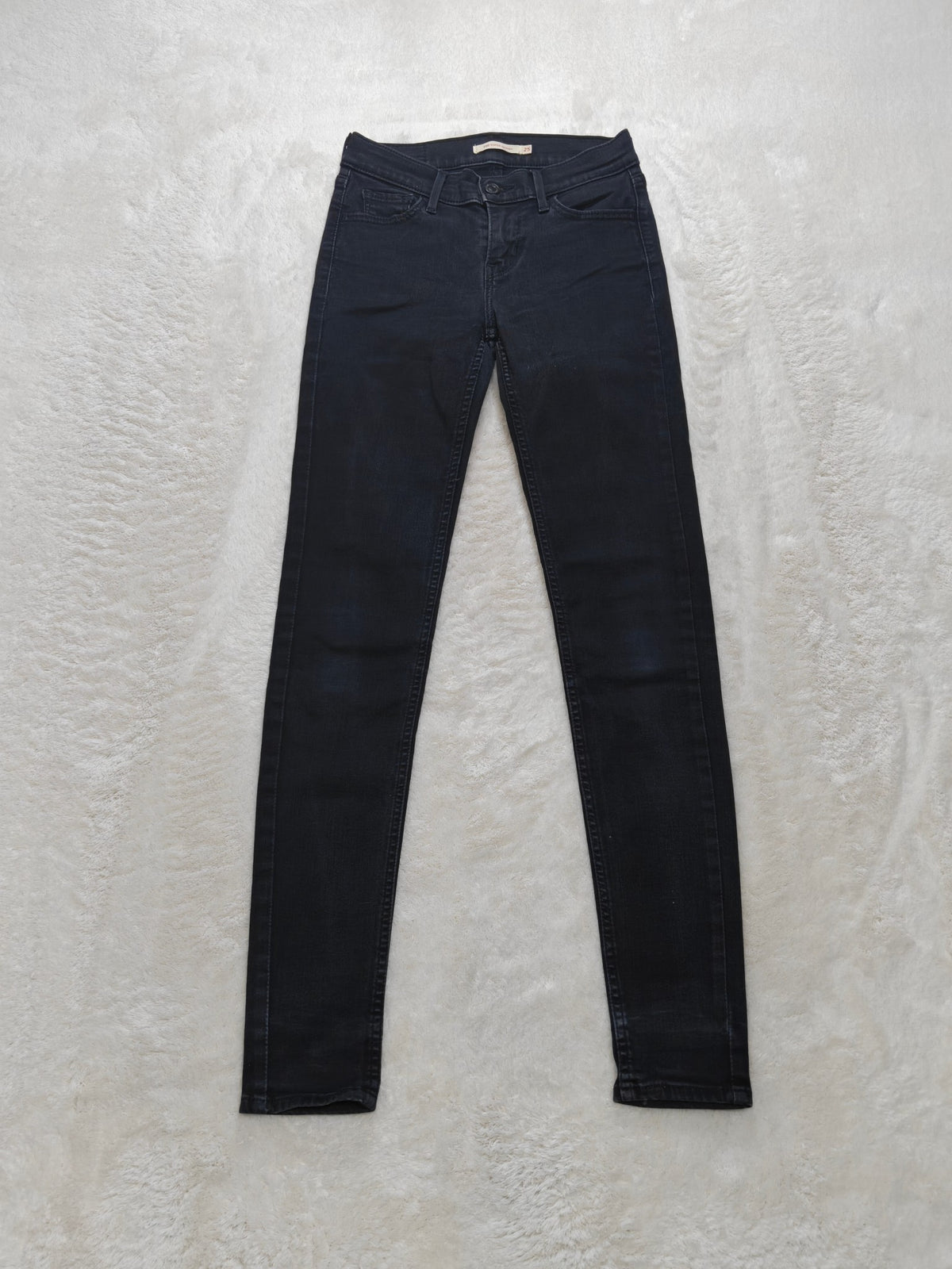 Women Levi's 710 Black Super skinny W25 L30 (EU 34 / XS) Y2K Jeans