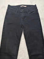 Women Levi's 710 Black Super skinny W25 L30 (EU 34 / XS) Y2K Jeans