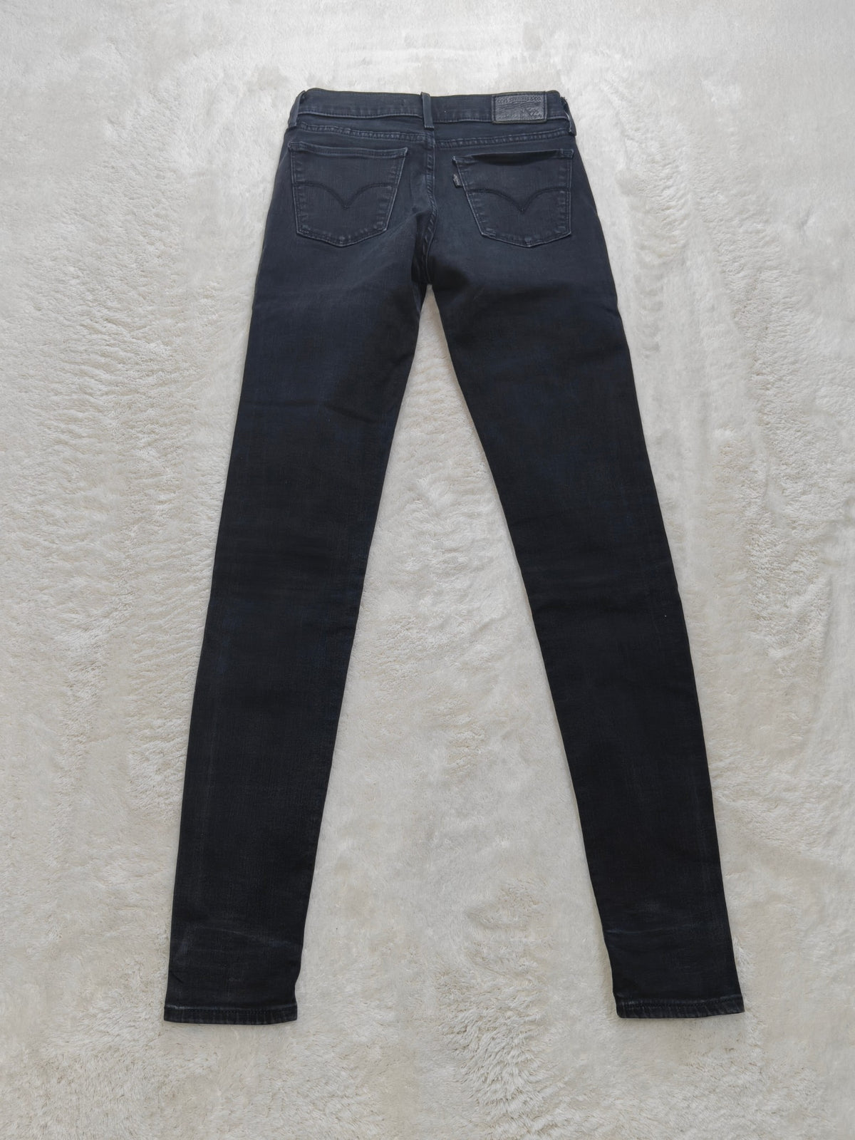 Women Levi's 710 Black Super skinny W25 L30 (EU 34 / XS) Y2K Jeans
