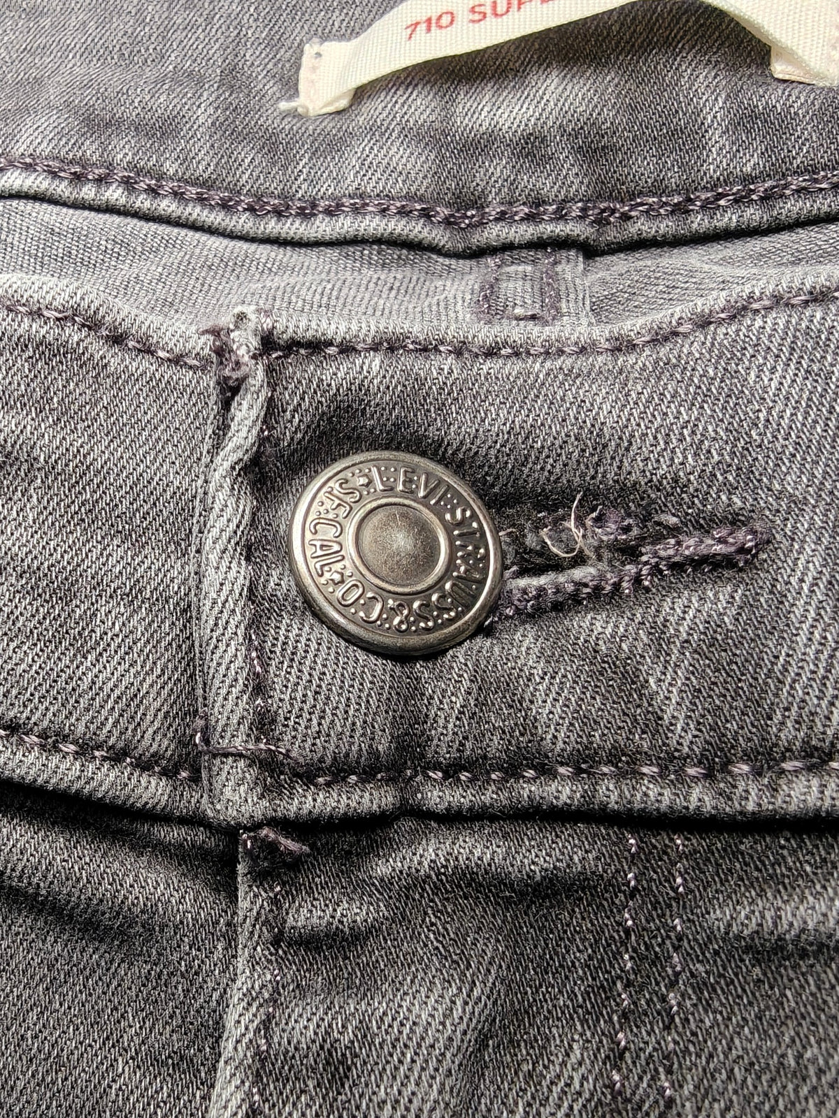 Women Levi's 710 Super Skinny Black Skinny W30 L30 (EU 40 / L) Y2K Jeans