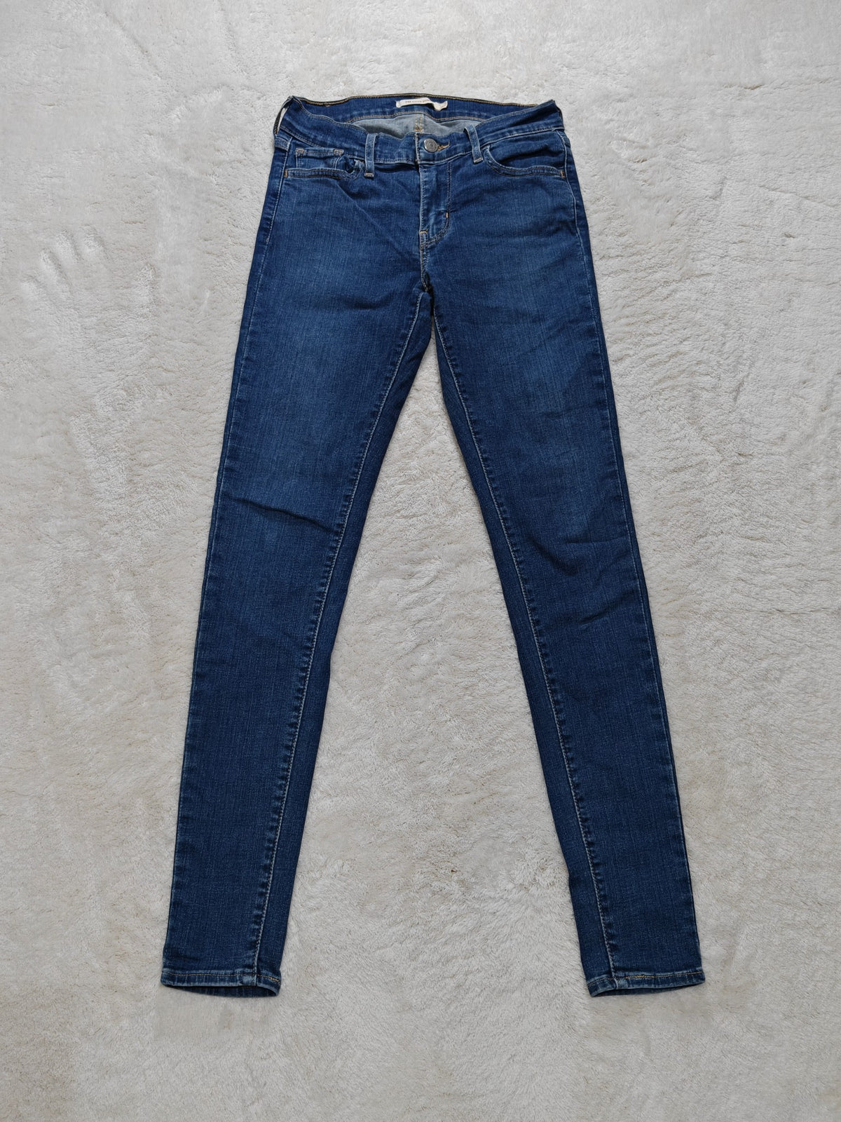 Women Levi's 710 Super Skinny Blue Skinny W27 L30 (EU 36 / S) Y2K Jeans