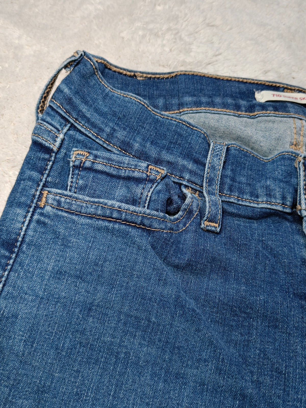 Women Levi's 710 Super Skinny Blue Skinny W27 L30 (EU 36 / S) Y2K Jeans