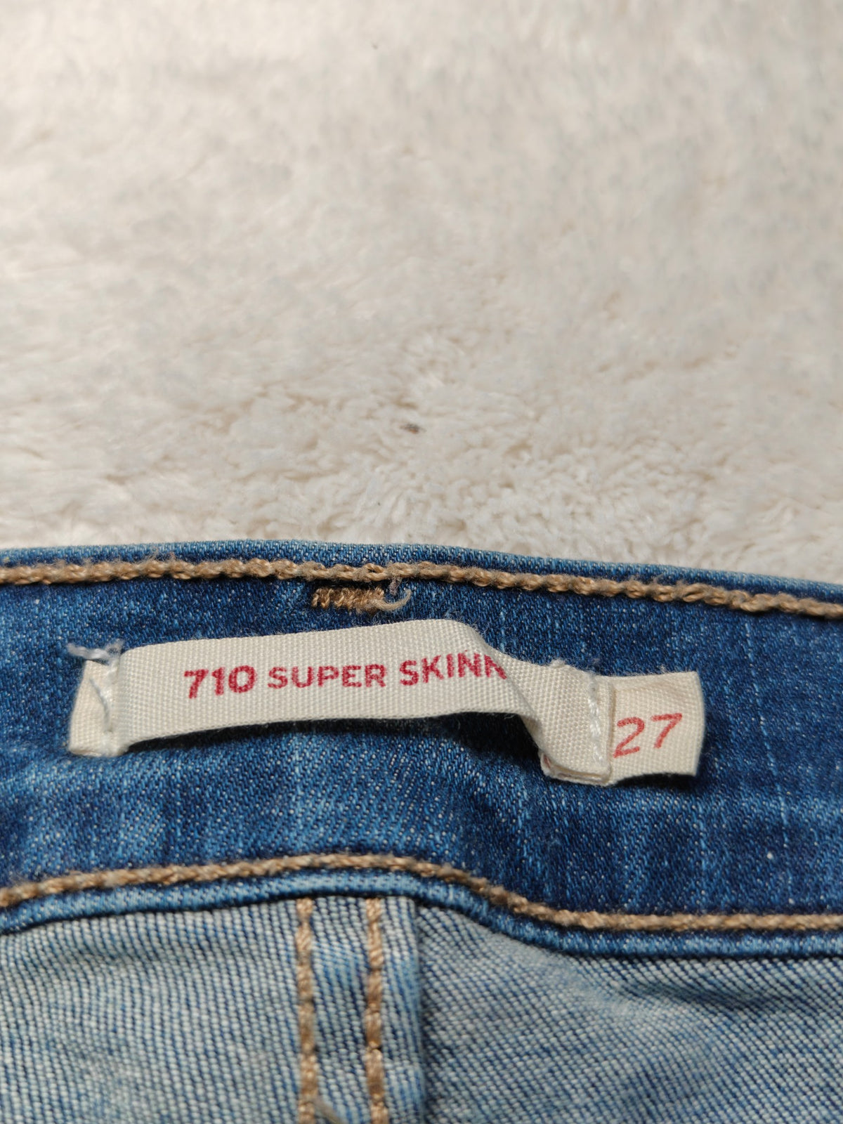 Women Levi's 710 Super Skinny Blue Skinny W27 L30 (EU 36 / S) Y2K Jeans