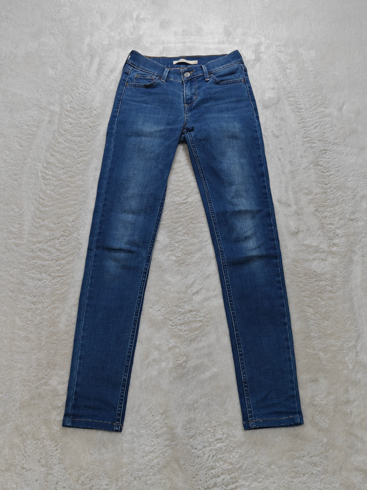 Women Levi's 710 Super Skinny Blue Super skinny W25 L32 (EU 34 / XS) Y2K Jeans