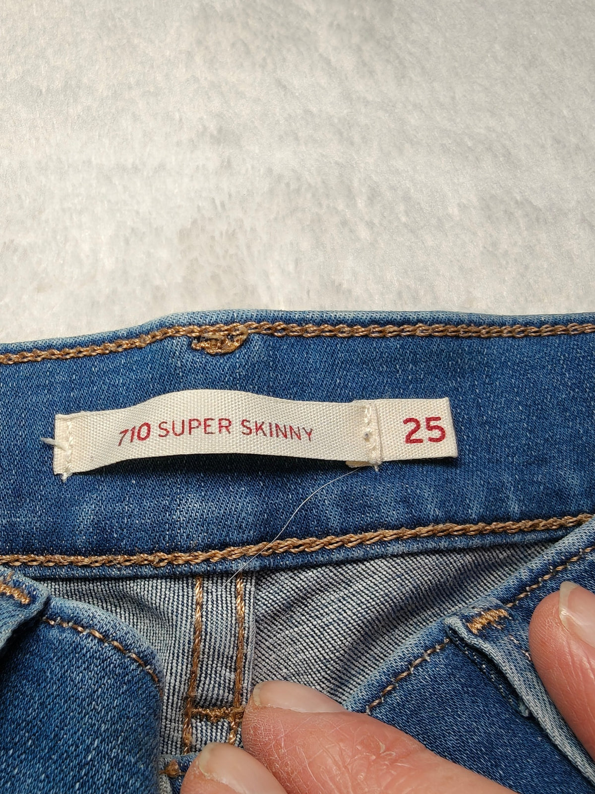 Women Levi's 710 Super Skinny Blue Super skinny W25 L32 (EU 34 / XS) Y2K Jeans