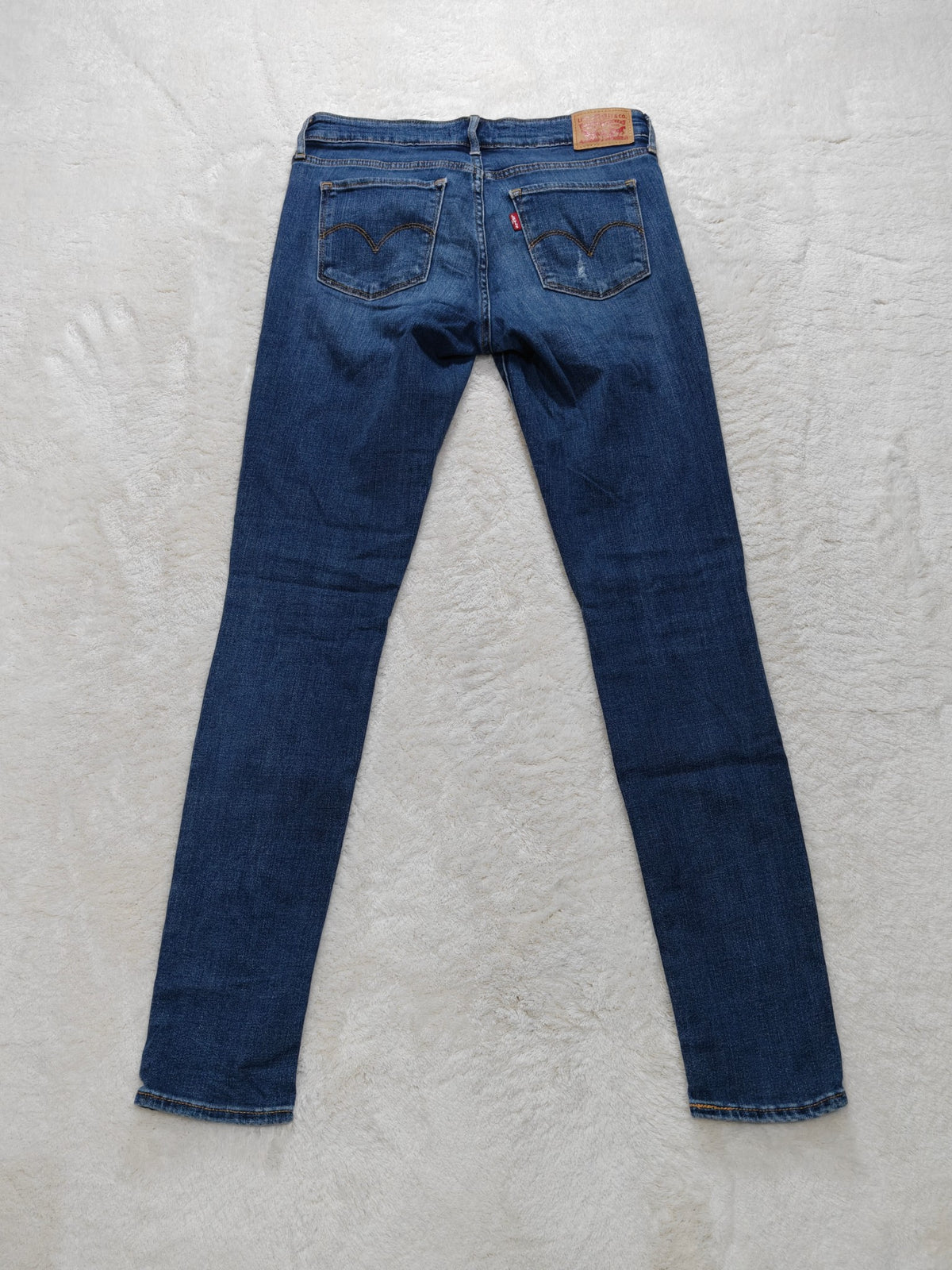 Women Levi's 711 Blue 0140 Skinny W28 L32 (EU 38 / M) Y2K Jeans