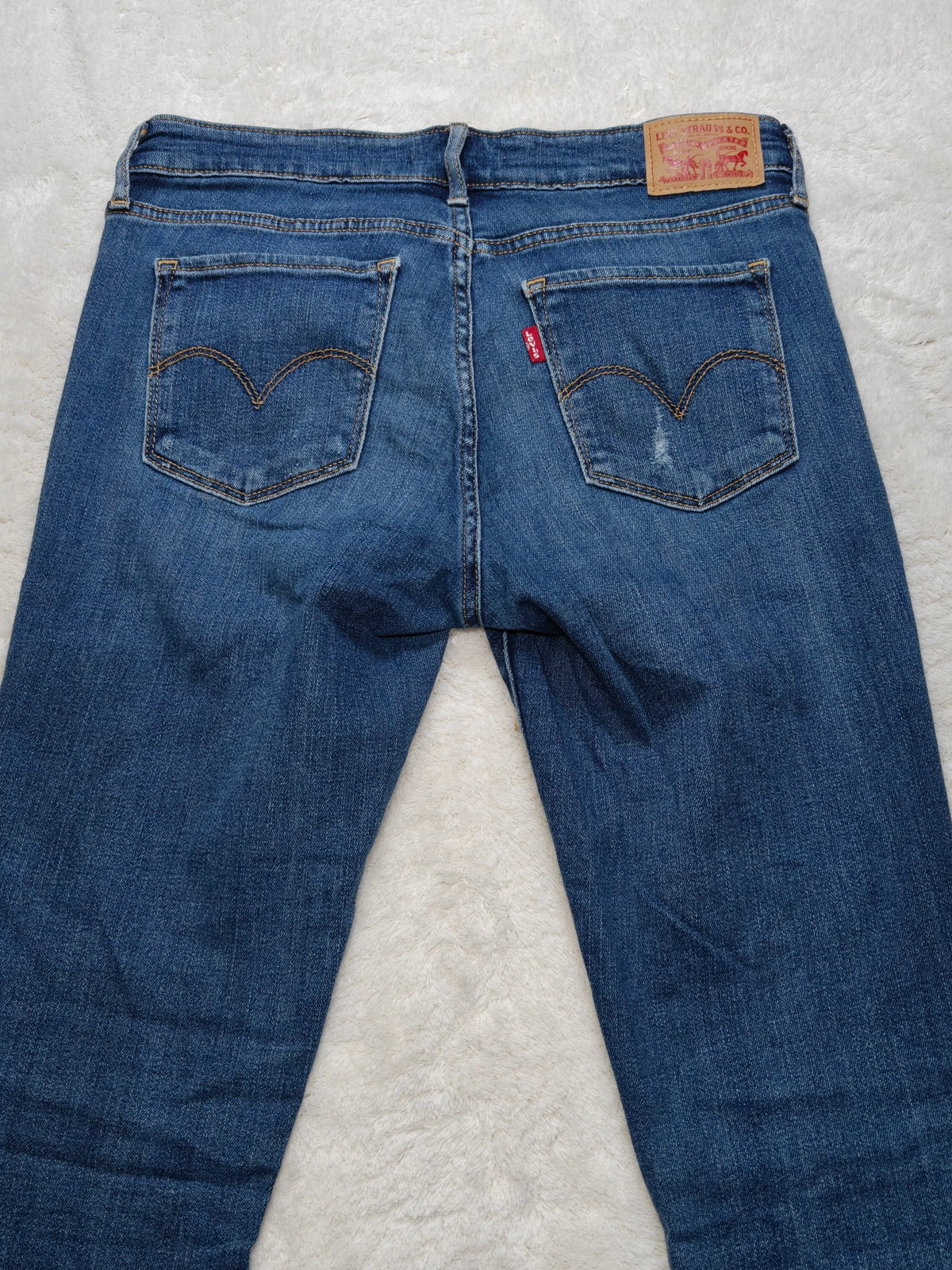 Women Levi's 711 Blue 0140 Skinny W28 L32 (EU 38 / M) Y2K Jeans