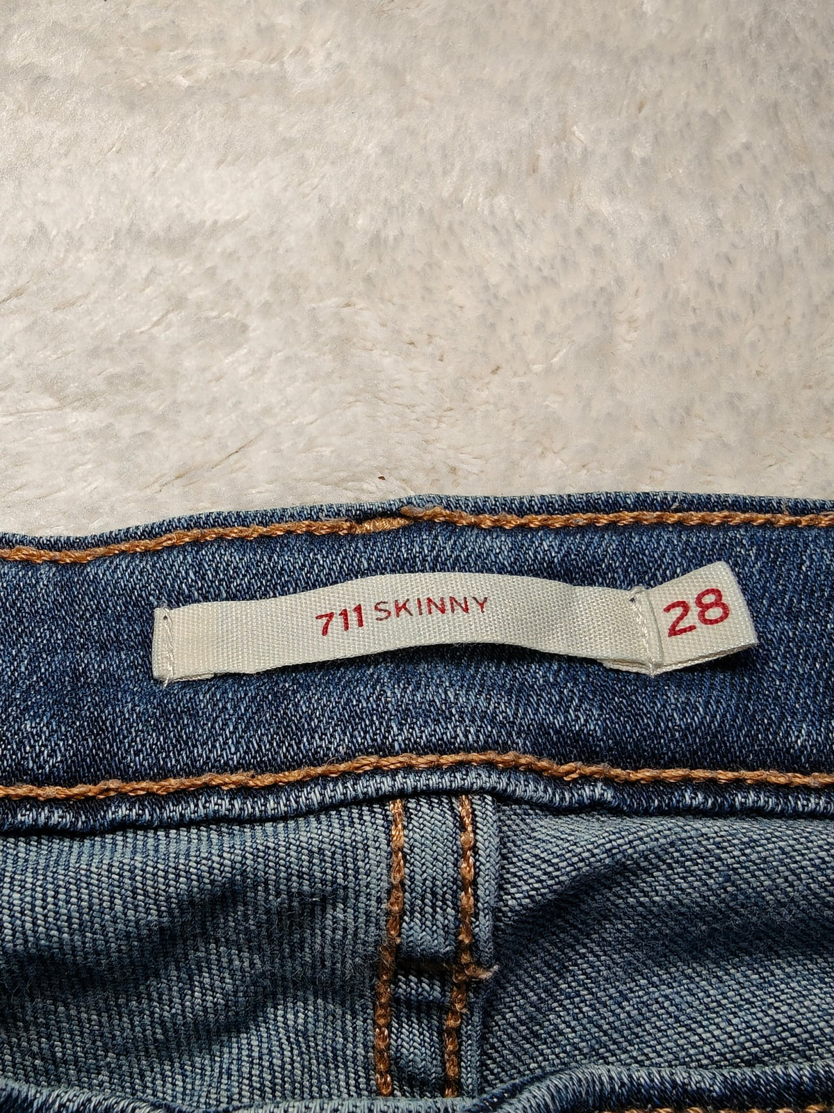 Women Levi's 711 Blue 0140 Skinny W28 L32 (EU 38 / M) Y2K Jeans