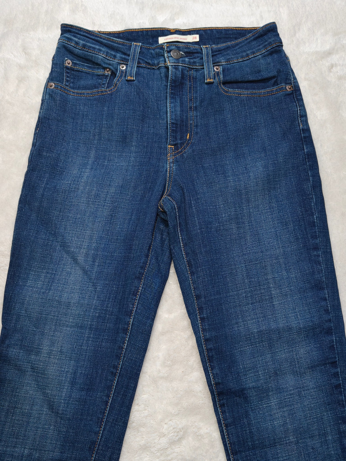 Women Levi's 721 Blue Skinny W28 L32 (EU 38 / M) Y2K Jeans