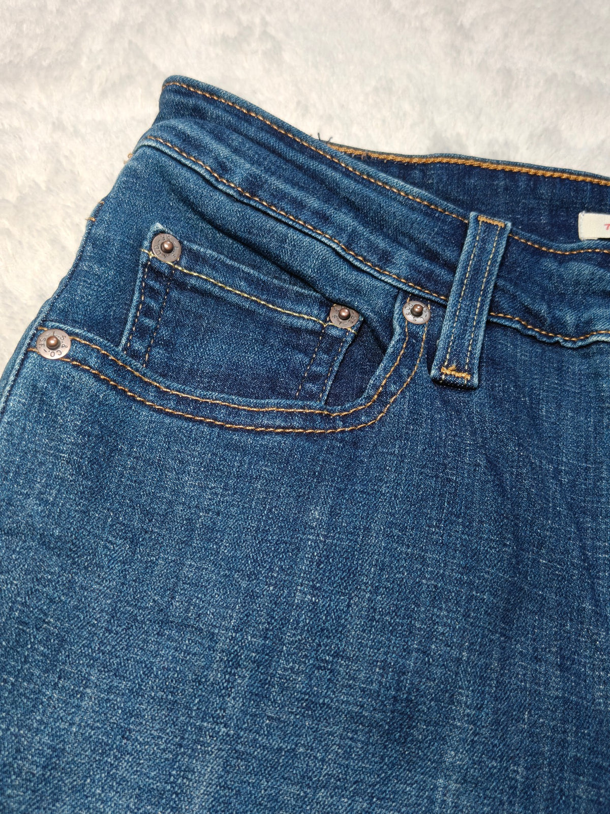 Women Levi's 721 Blue Skinny W28 L32 (EU 38 / M) Y2K Jeans