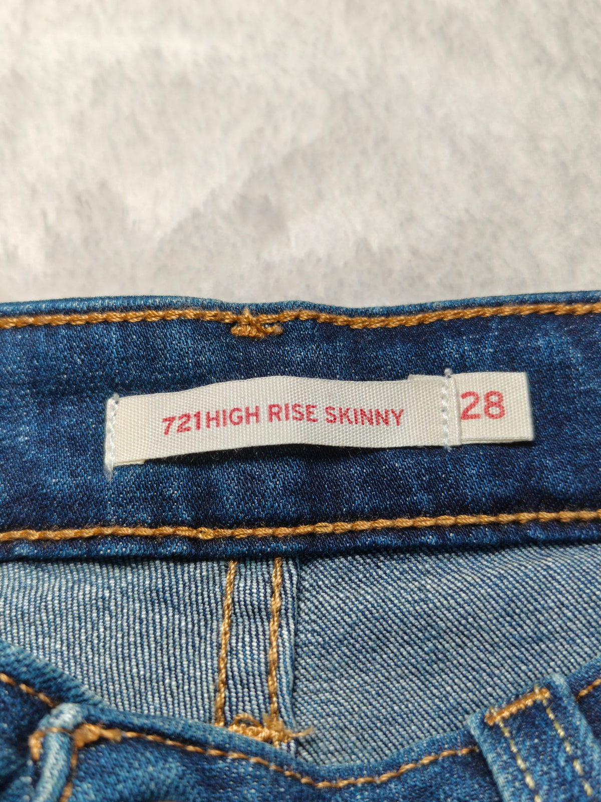 Women Levi's 721 Blue Skinny W28 L32 (EU 38 / M) Y2K Jeans