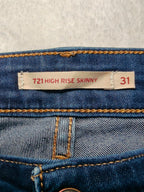 Women Levi's 721 Blue Skinny W31 L32 (EU 40 / L) Jeans