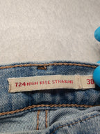 Women Levi's 724 High Rise Straight Light blue Straight W30 L28 (EU 40 / L) Y2K Jeans