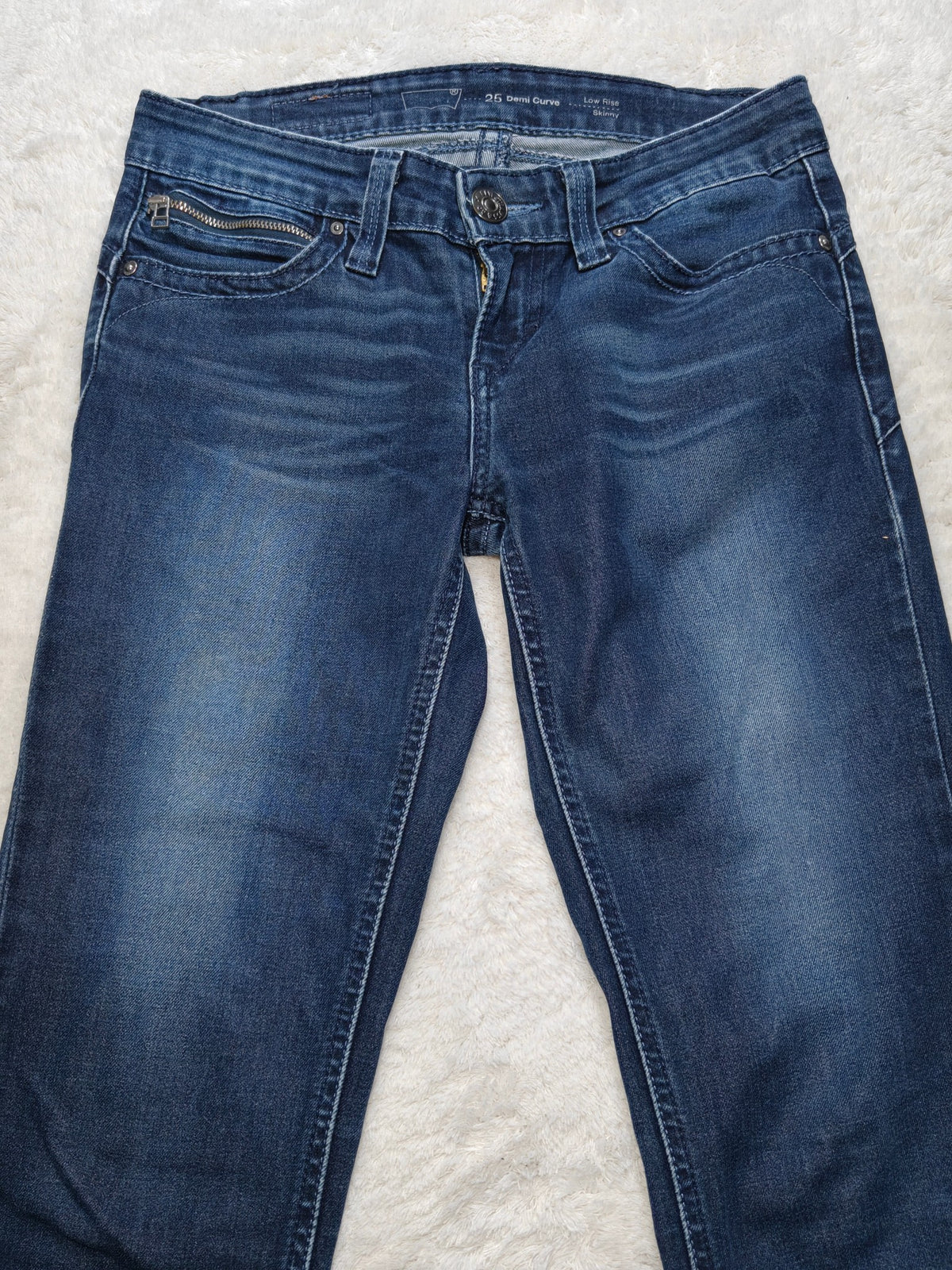 Women Levi's Demi Curve Dark blue Skinny W25 L32 (EU 34 / XS) Y2K Jeans