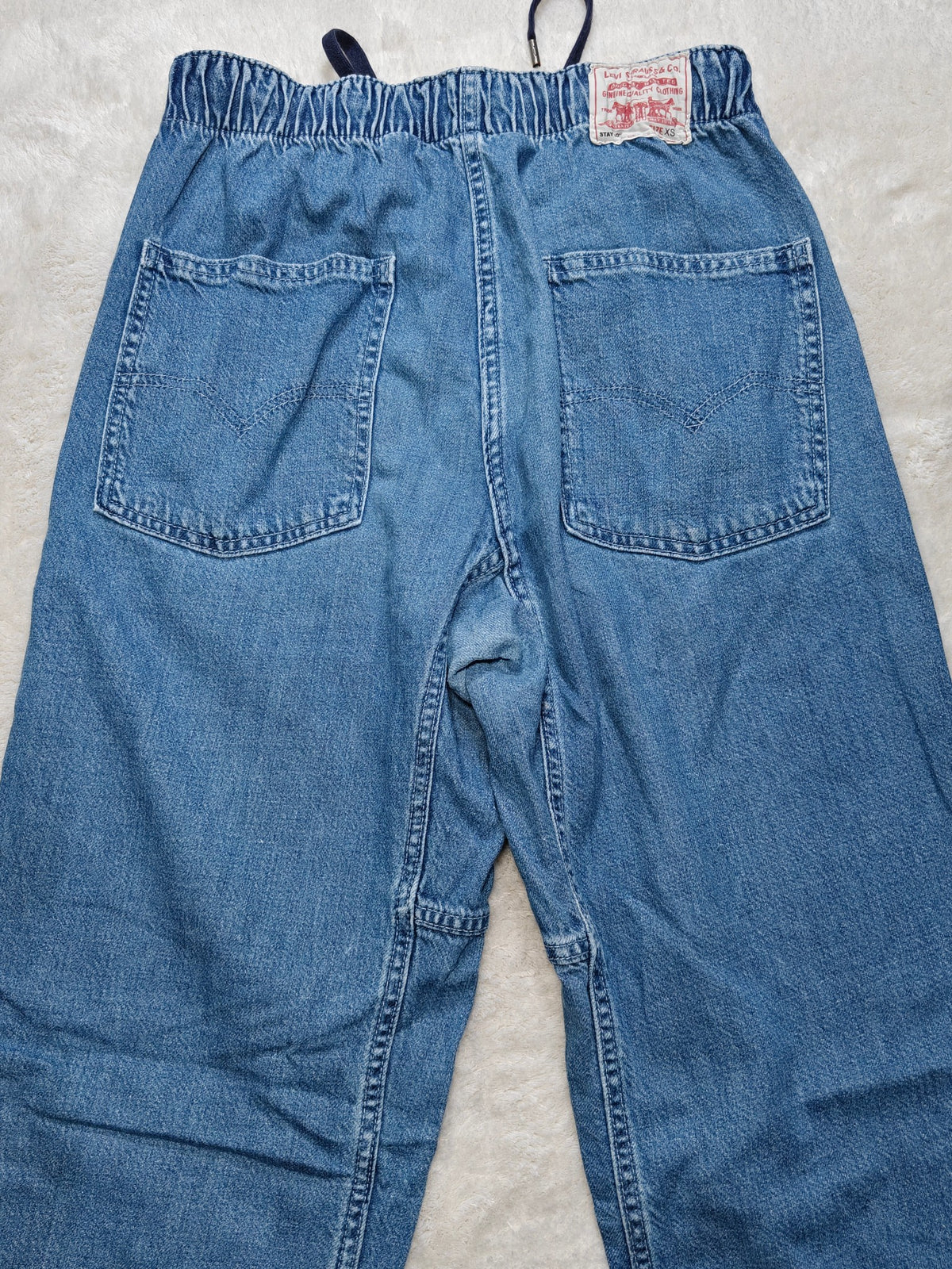 Women Levi's Loose Boxer Taper Blue 0001 Loose tapered W25 L32 (EU 34 / XS) Y2K Jeans