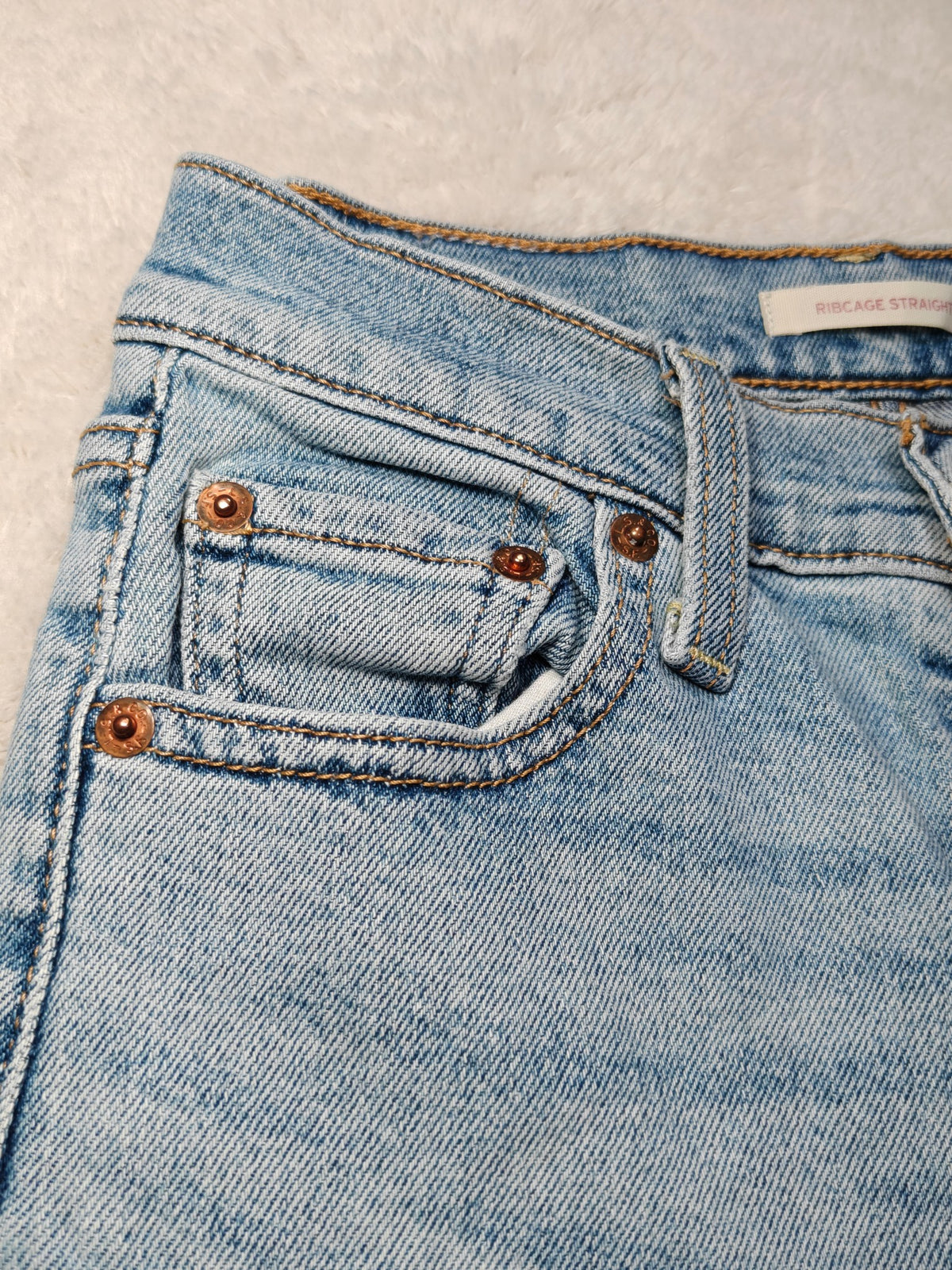 Women Levi's Ribcage Straight Light blue Straight W23 L27 (EU 33 / XS) Y2K Jeans