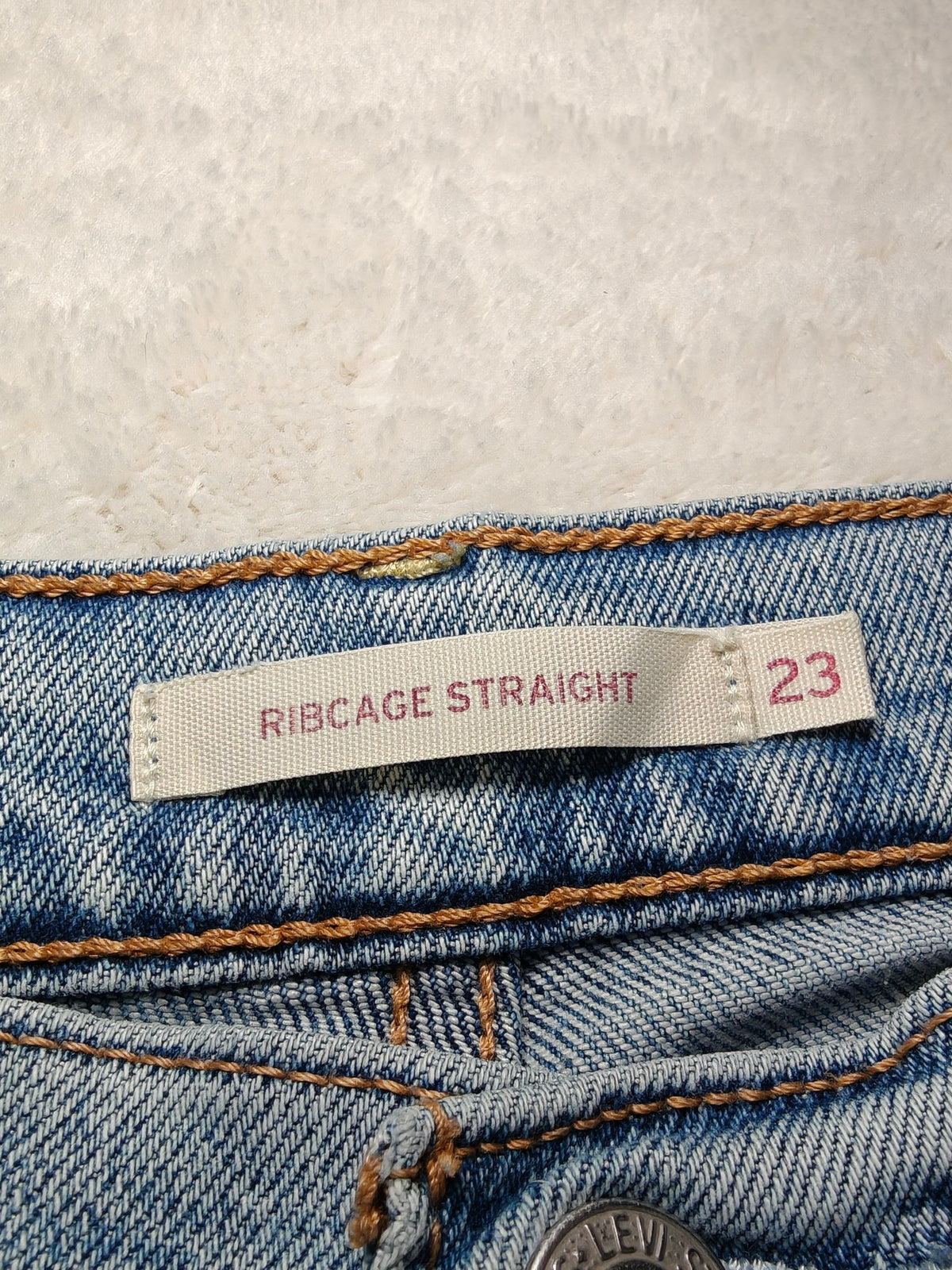 Women Levi's Ribcage Straight Light blue Straight W23 L27 (EU 33 / XS) Y2K Jeans