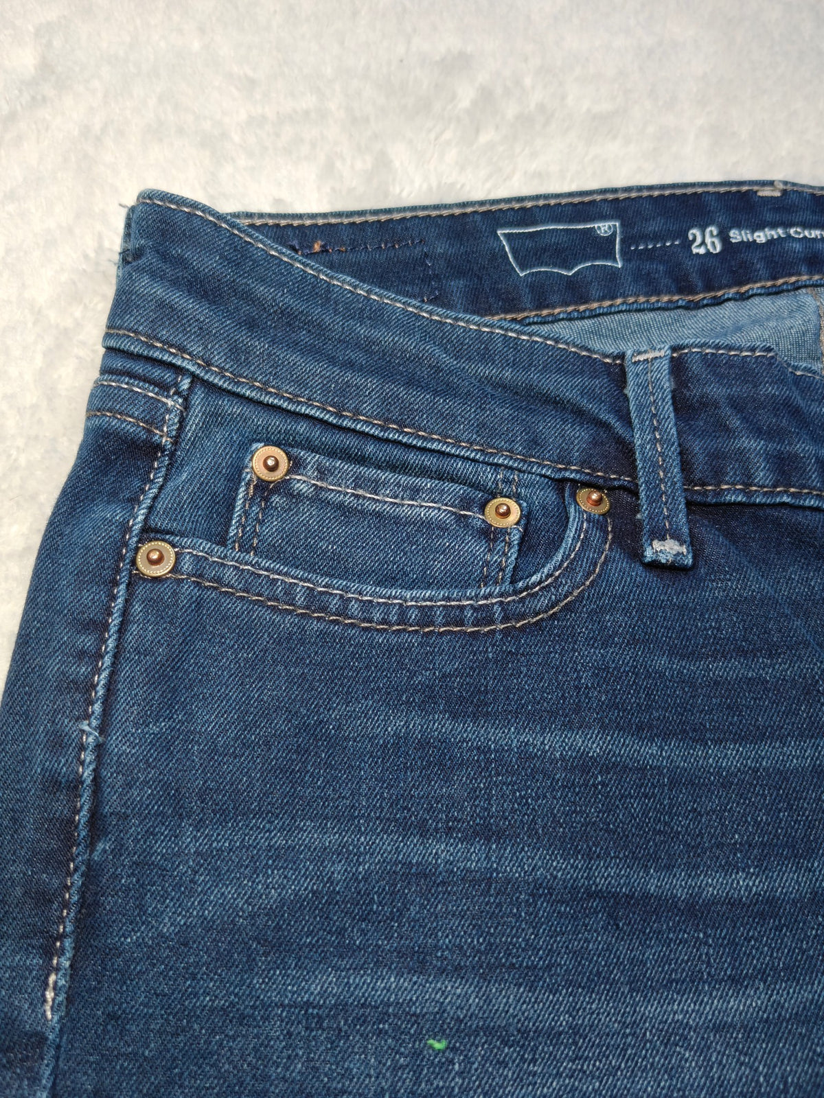 Women Levi's Slight Curve Dark blue Slim W26 L30 (EU 36 / S) Y2K Jeans