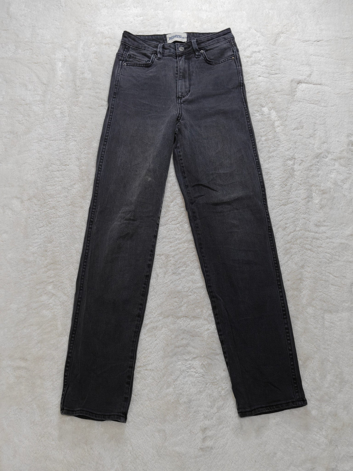 Women Riders by Lee Hi Mom Black Mom fit W24 L30 (EU 34 / XS) Y2K Jeans