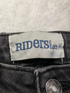 Women Riders by Lee Hi Mom Black Mom fit W24 L30 (EU 34 / XS) Y2K Jeans